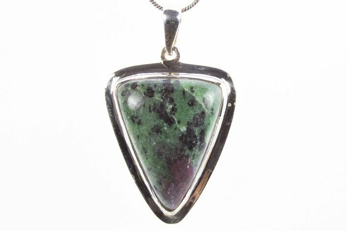 Ruby Zoisite Pendant (Necklace) - Sterling Silver #305049